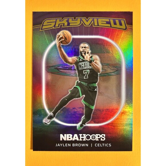 2024-25 Panini NBA Hoops JAYLEN BROWN Celtics  Skyview HOLO FOIL SP#1+ Base #122 - Picture 2 of 4